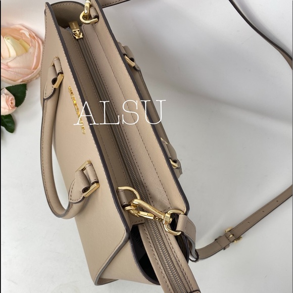 Michael Kors Selma Medium Top ZIP Satchel Truffle - Picture 5 of 8